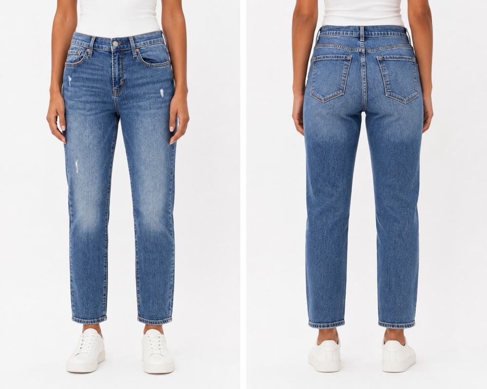 Old Navy Curvy Profile Mid Rise Straight Leg Jeans Size 12